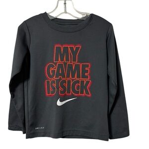 Nike Boys Size 5 Gray Long Sleeve Shirt